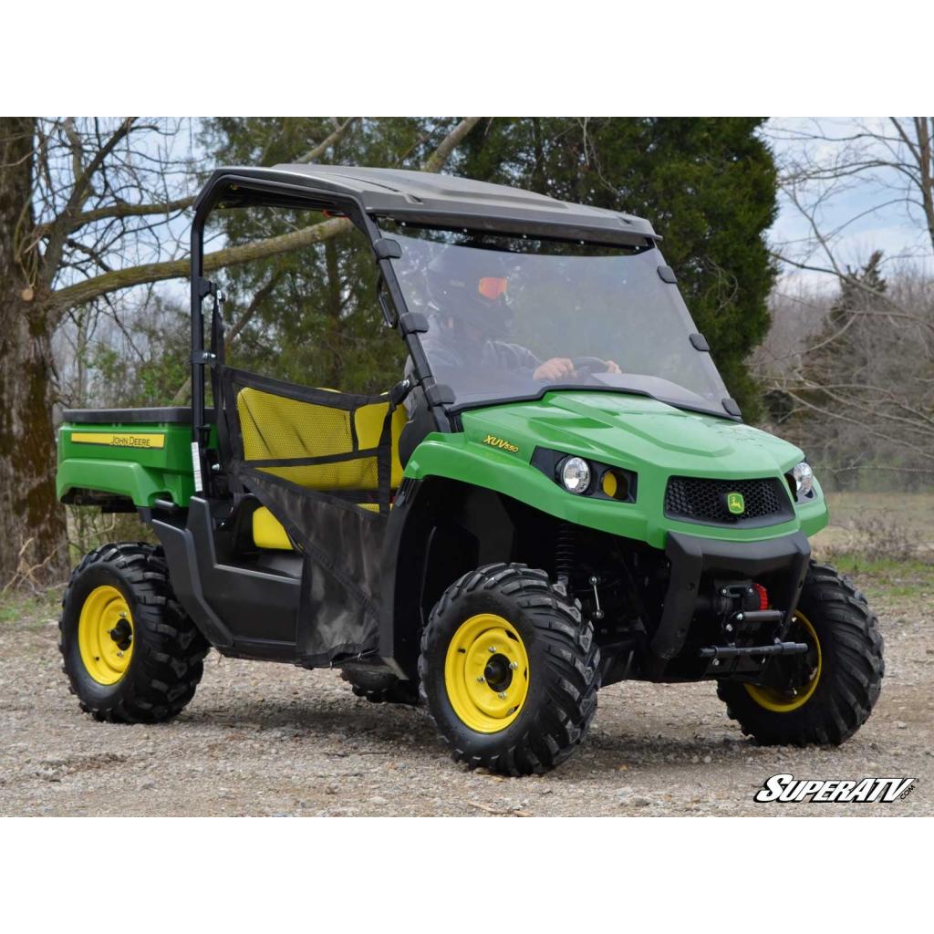 SuperATV John Deere Gator XUV Scratch - Resistant Full Windshield - MojoMotoSport.com