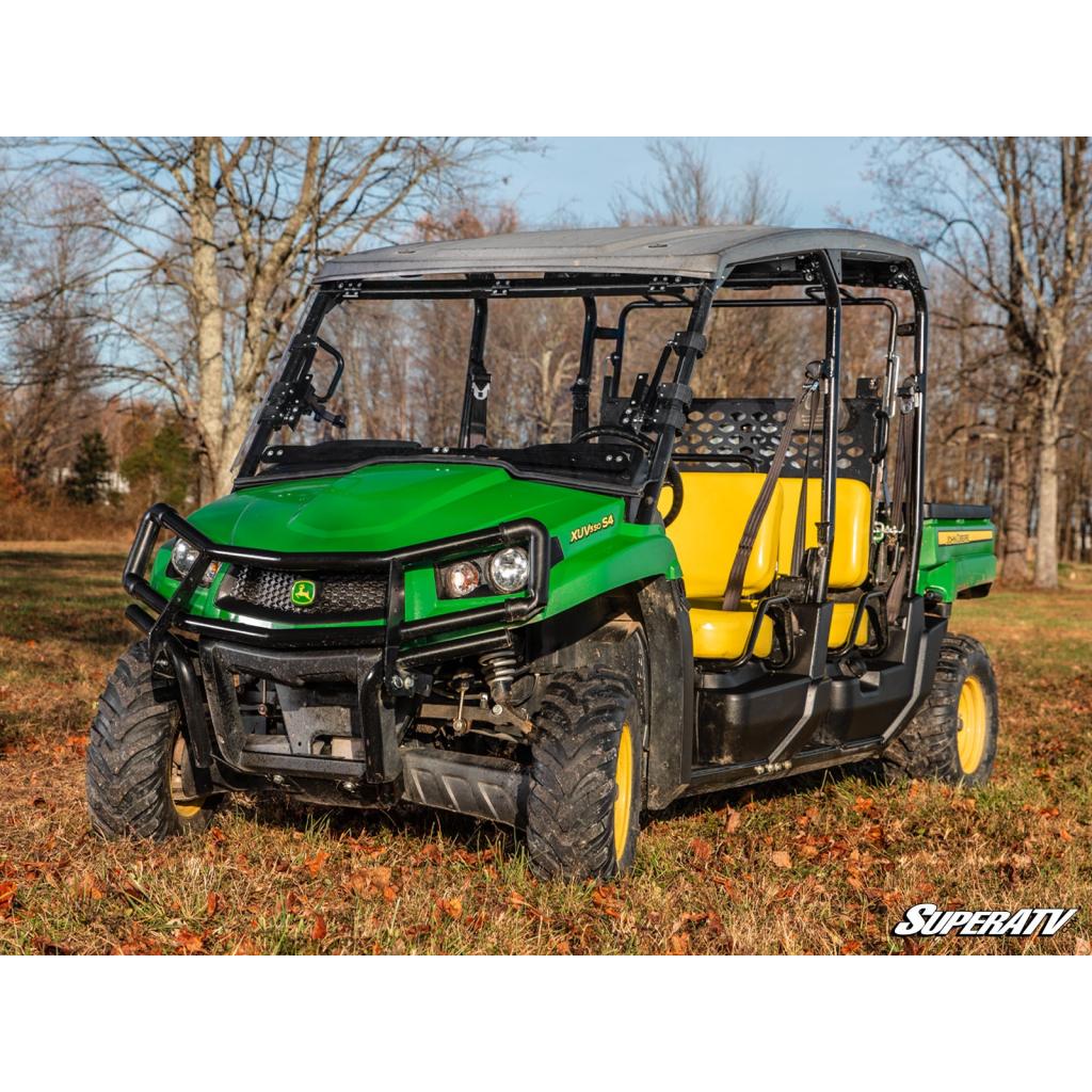 SuperATV John Deere Gator XUV550 Scratch - Resistant Flip Windshield - MojoMotoSport.com