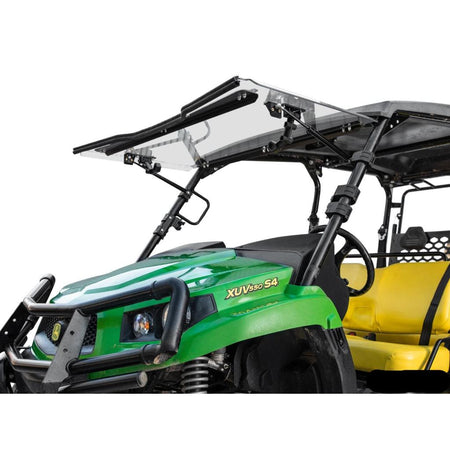 SuperATV John Deere Gator XUV550 Scratch - Resistant Flip Windshield - MojoMotoSport.com