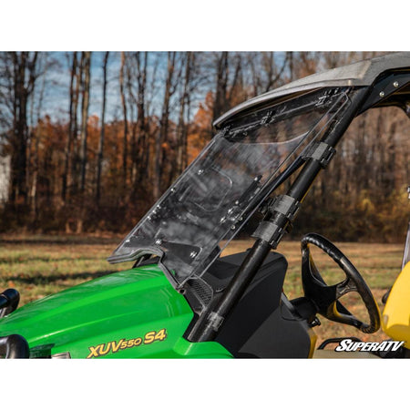 SuperATV John Deere Gator XUV550 Scratch - Resistant Flip Windshield - MojoMotoSport.com