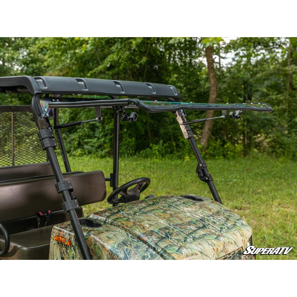 SuperATV Kawasaki MULE 4000/4010 Scratch - Resistant Flip Windshield - MojoMotoSport.com