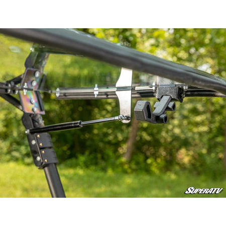 SuperATV Kawasaki MULE 4000/4010 Scratch - Resistant Flip Windshield - MojoMotoSport.com