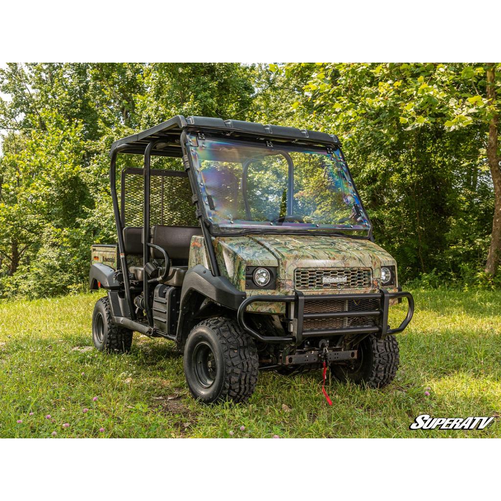 SuperATV Kawasaki MULE 4000/4010 Scratch - Resistant Flip Windshield - MojoMotoSport.com