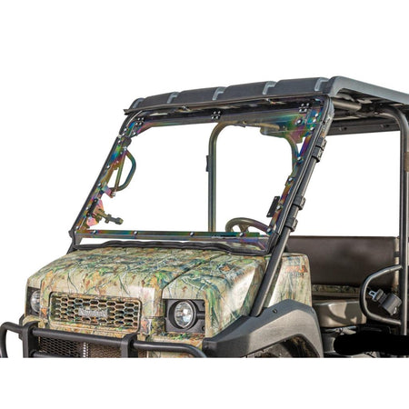 SuperATV Kawasaki MULE 4000/4010 Scratch - Resistant Flip Windshield - MojoMotoSport.com