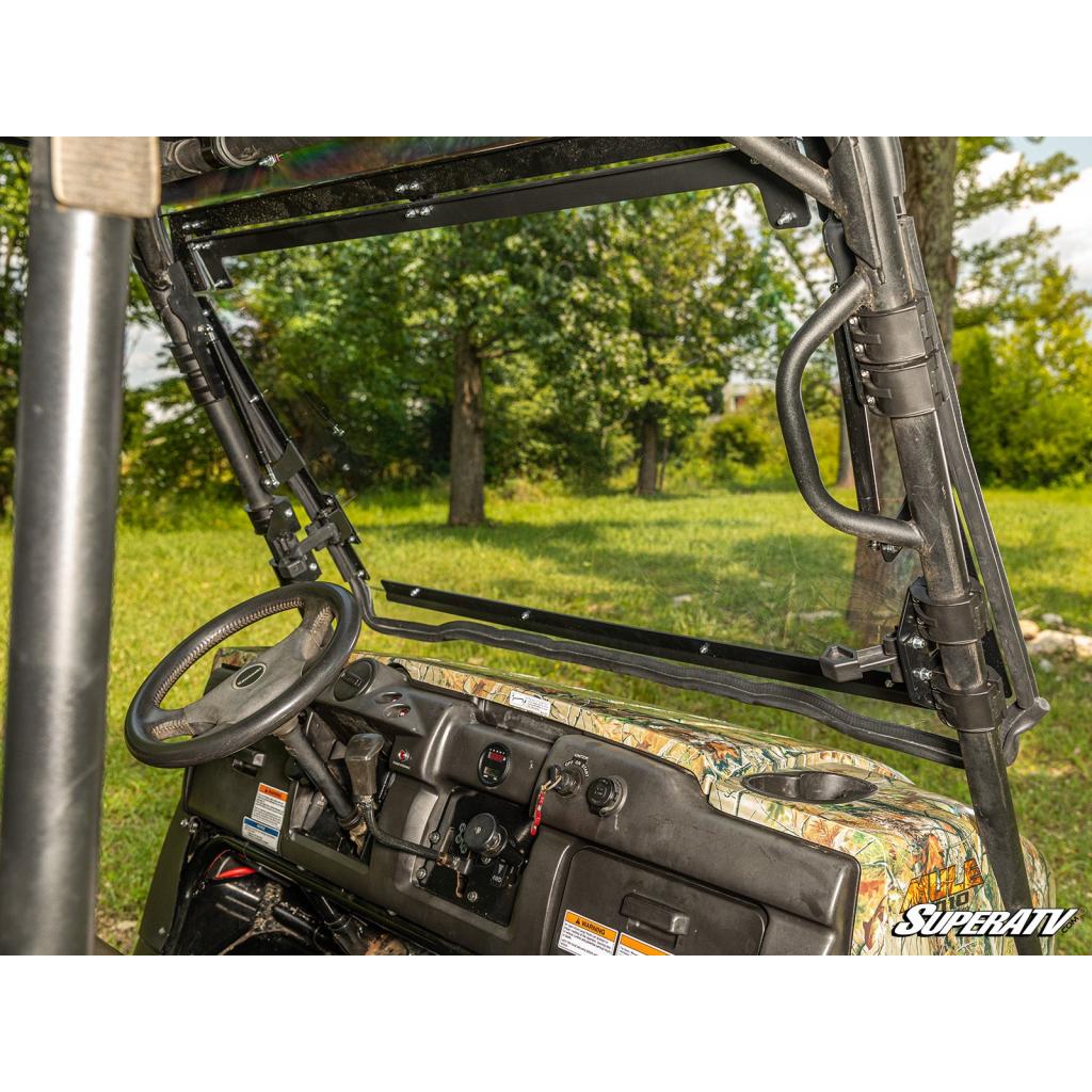 SuperATV Kawasaki MULE 4000/4010 Scratch - Resistant Flip Windshield - MojoMotoSport.com