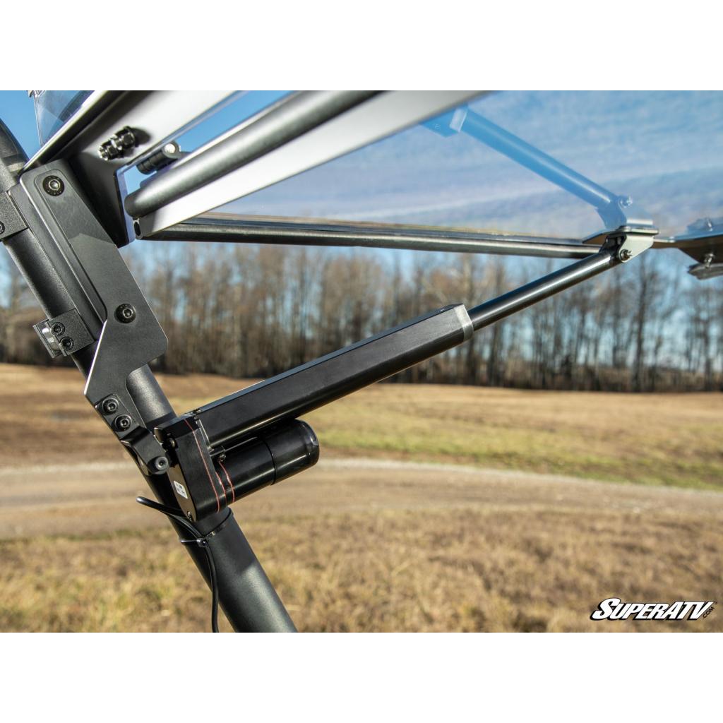 SuperATV Kawasaki Mule Pro MaxDrive Power Flip Windshield - MojoMotoSport.com