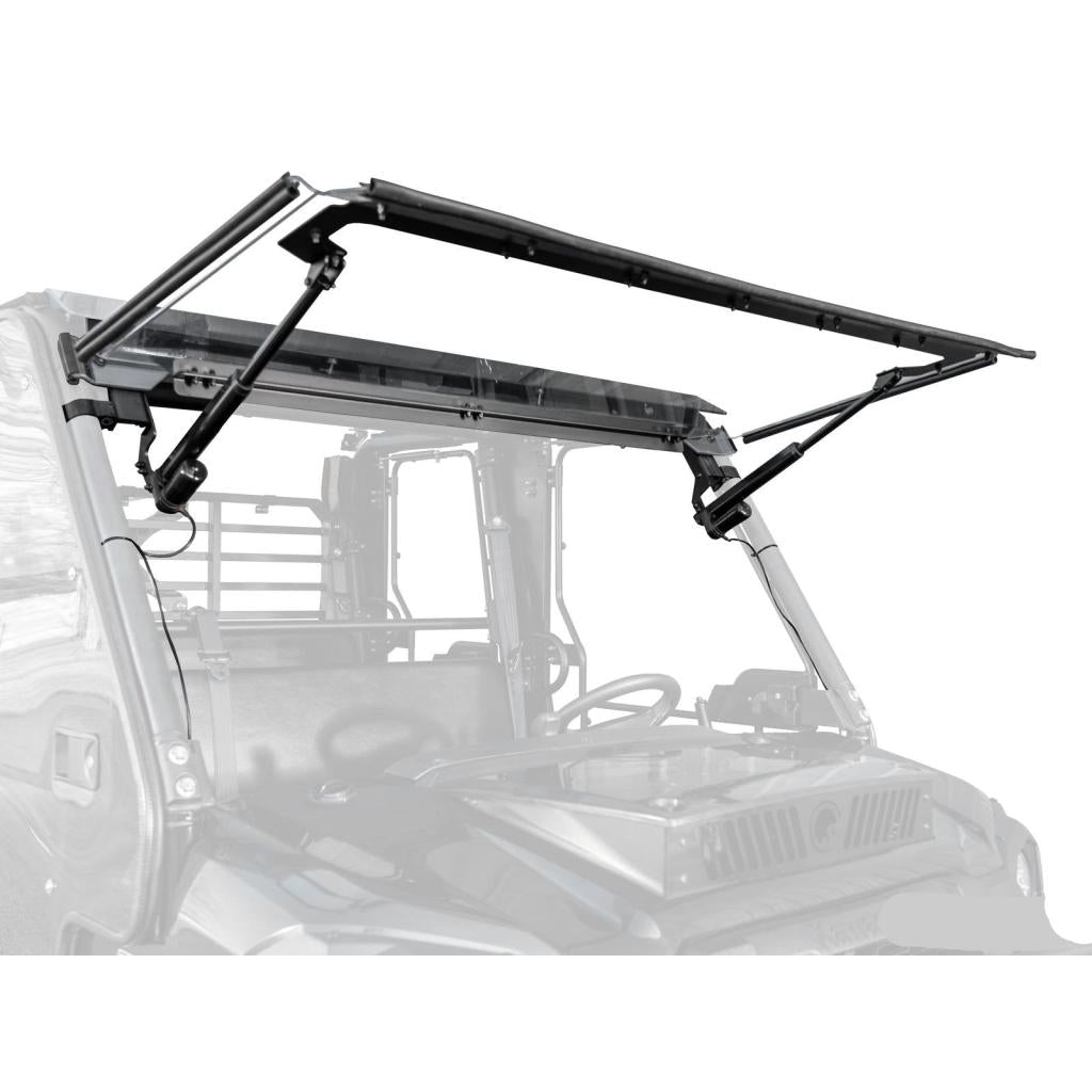 SuperATV Kawasaki Mule Pro MaxDrive Power Flip Windshield - MojoMotoSport.com
