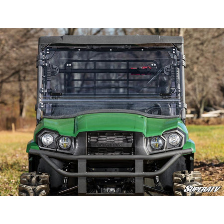 SuperATV Kawasaki MULE PRO - MX Scratch - Resistant Flip Windshield - MojoMotoSport.com
