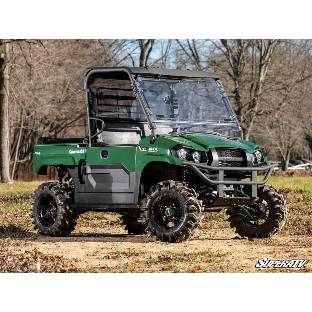 SuperATV Kawasaki MULE PRO - MX Scratch - Resistant Flip Windshield - MojoMotoSport.com