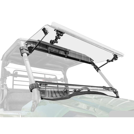 SuperATV Kawasaki MULE PRO - MX Scratch - Resistant Flip Windshield - MojoMotoSport.com