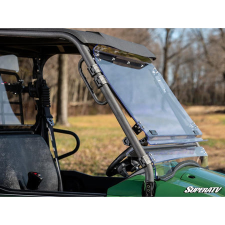 SuperATV Kawasaki MULE PRO - MX Scratch - Resistant Flip Windshield - MojoMotoSport.com