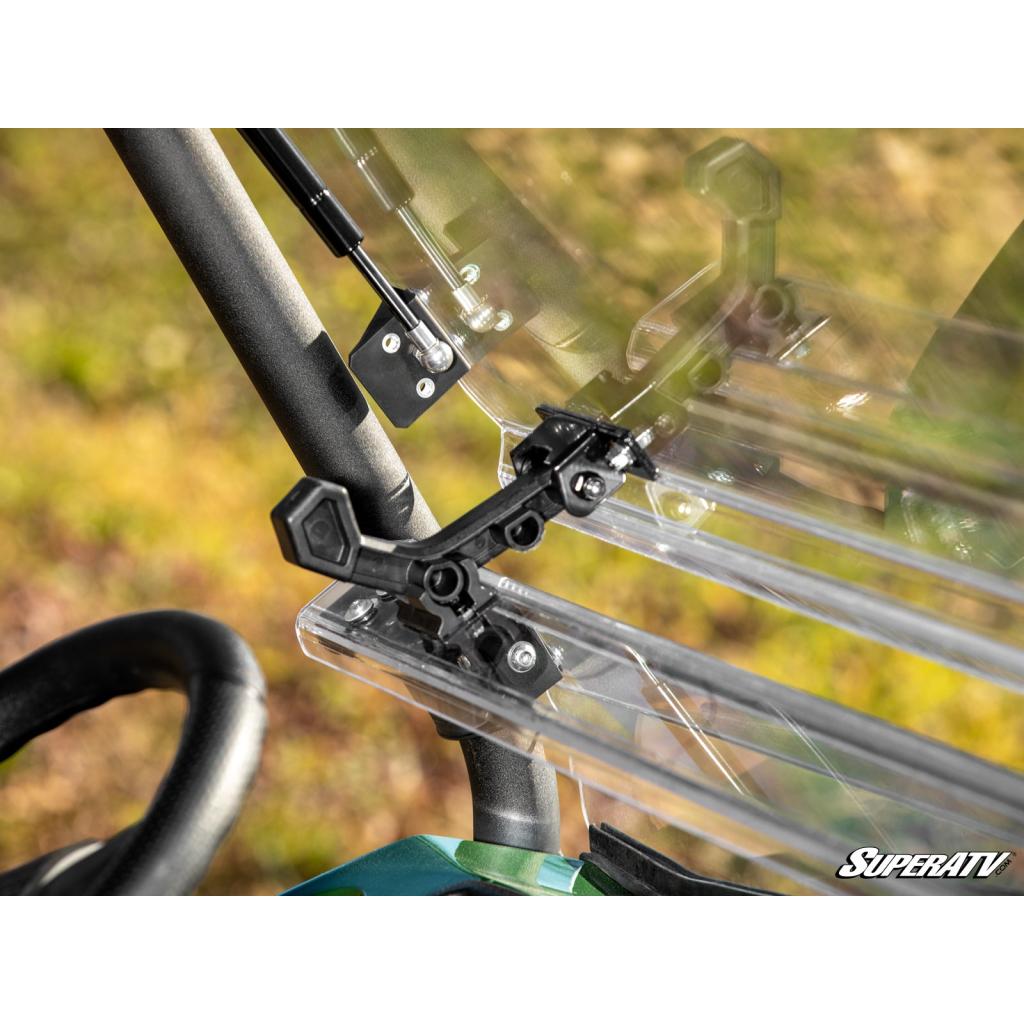 SuperATV Kawasaki MULE PRO - MX Scratch - Resistant Flip Windshield - MojoMotoSport.com