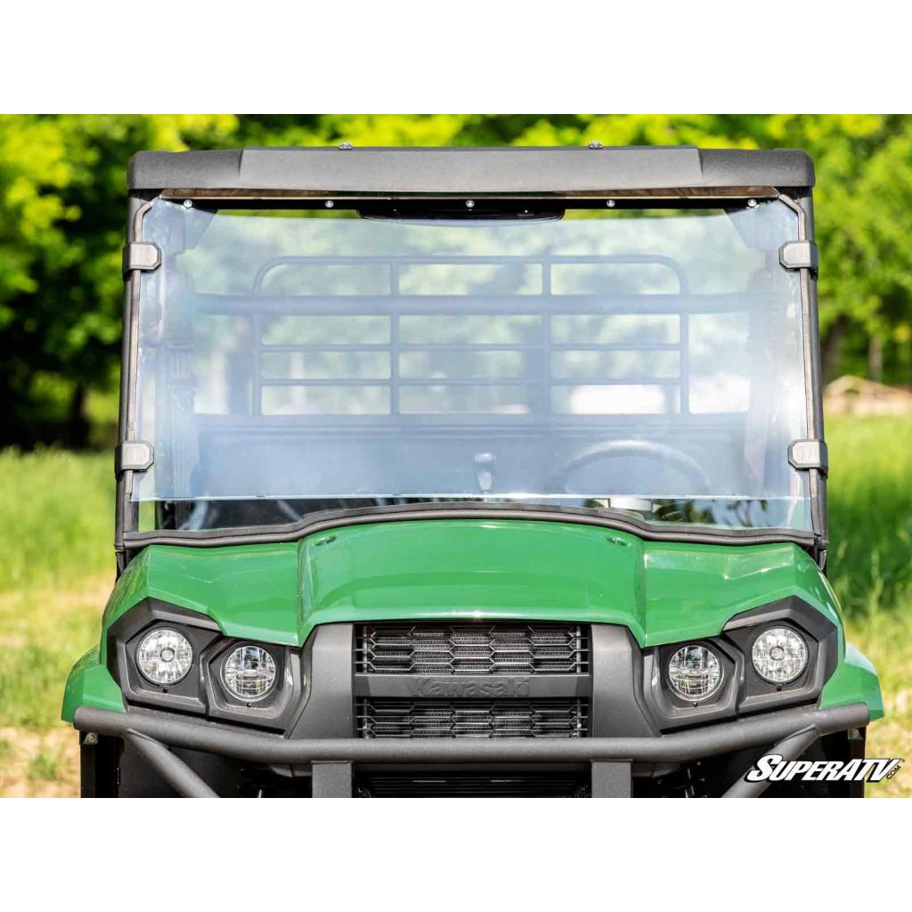 SuperATV Kawasaki Mule PRO - MX Scratch - Resistant Full Windshield - MojoMotoSport.com