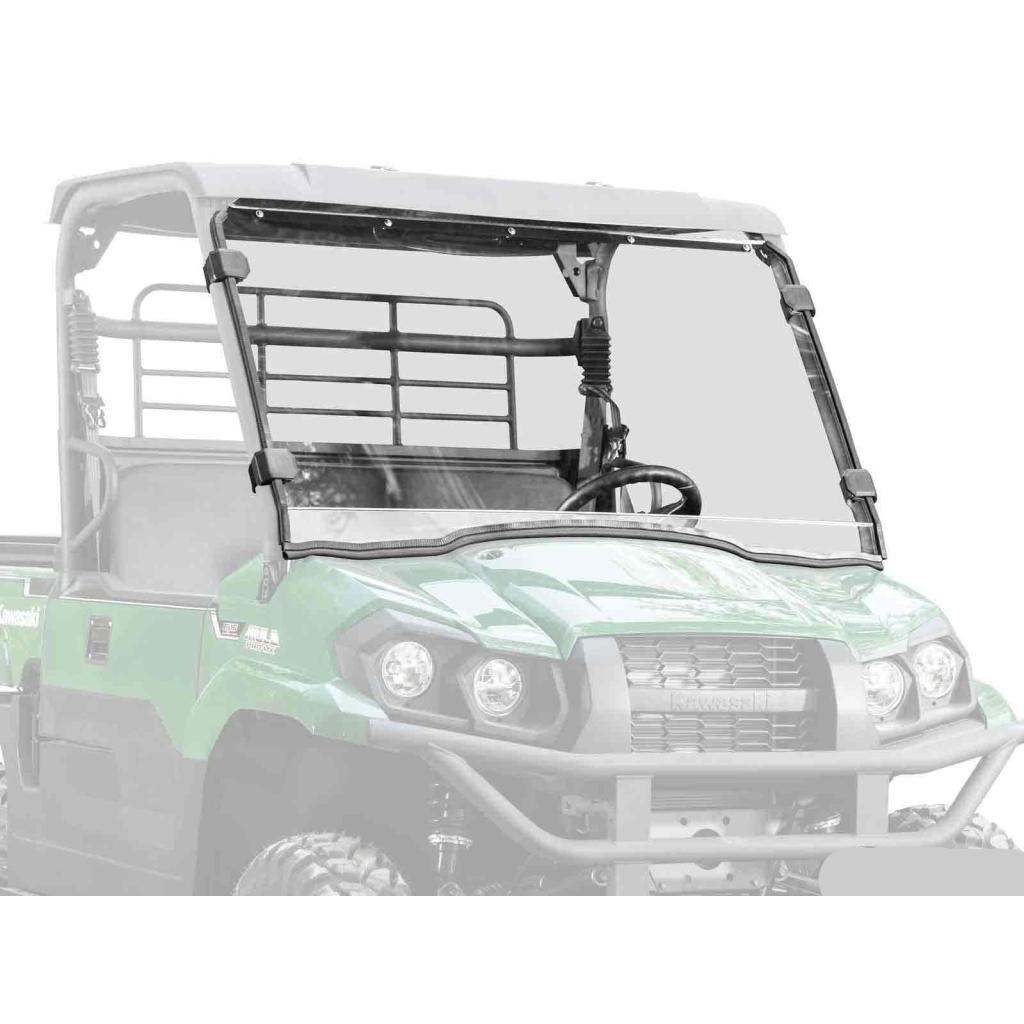 SuperATV Kawasaki Mule PRO - MX Scratch - Resistant Full Windshield - MojoMotoSport.com
