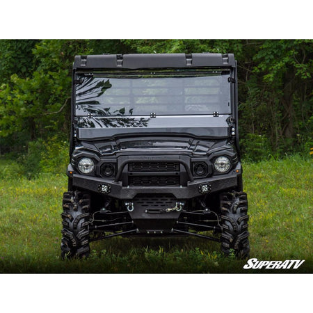 SuperATV Kawasaki Mule Pro Scratch Resistant Flip Down Windshield - MojoMotoSport.com