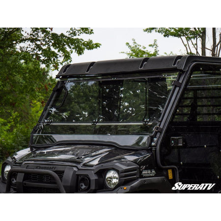 SuperATV Kawasaki Mule Pro Scratch Resistant Flip Down Windshield - MojoMotoSport.com