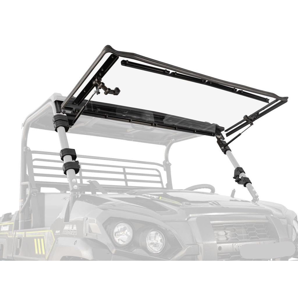 SuperATV Kawasaki Mule Pro Scratch Resistant Flip Windshield - MojoMotoSport.com