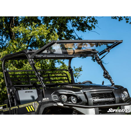 SuperATV Kawasaki Mule Pro Scratch Resistant Flip Windshield - MojoMotoSport.com