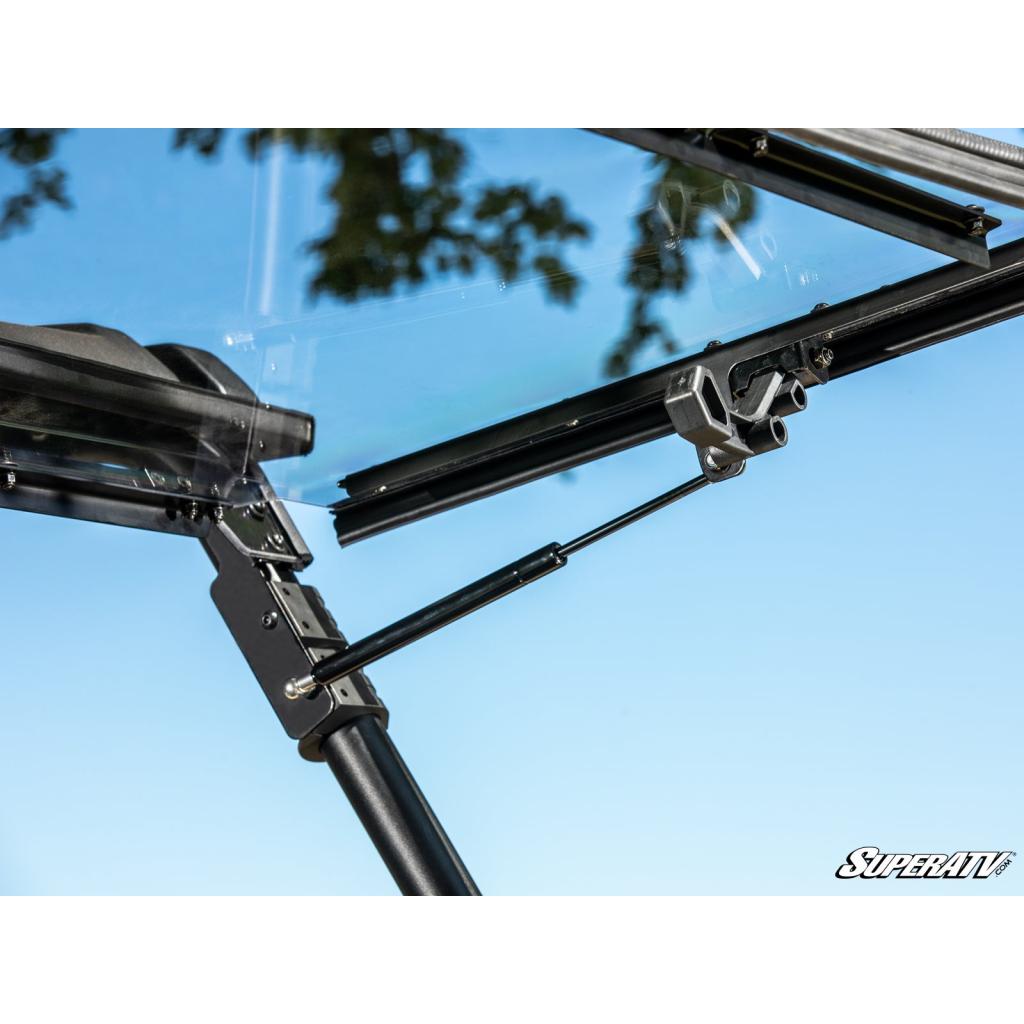 SuperATV Kawasaki Mule Pro Scratch Resistant Flip Windshield - MojoMotoSport.com