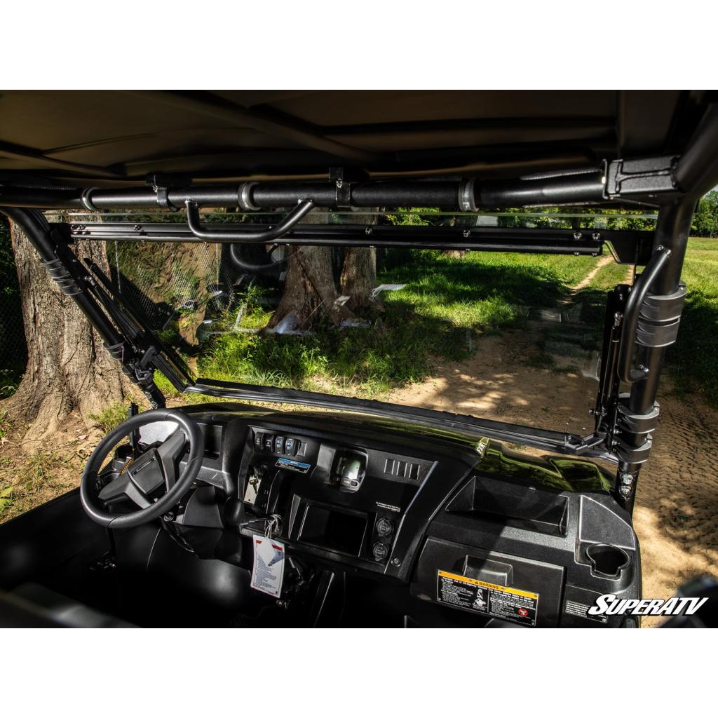 SuperATV Kawasaki Mule Pro Scratch Resistant Flip Windshield - MojoMotoSport.com