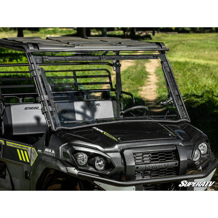 SuperATV Kawasaki Mule Pro Scratch Resistant Flip Windshield - MojoMotoSport.com