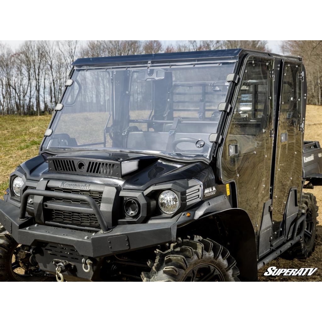 SuperATV Kawasaki Mule Pro Scratch - Resistant Full Windshield - MojoMotoSport.com
