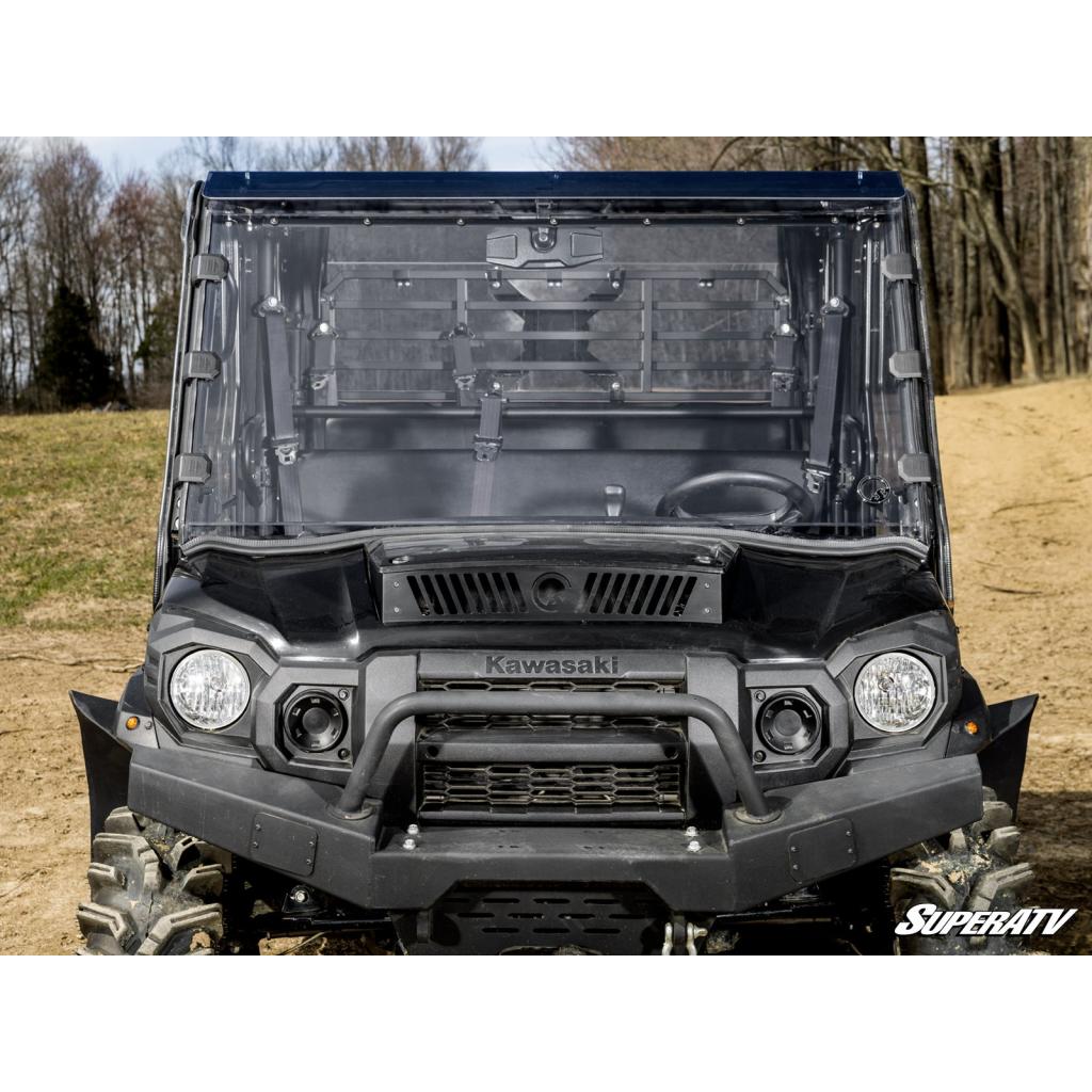 SuperATV Kawasaki Mule Pro Scratch - Resistant Full Windshield - MojoMotoSport.com
