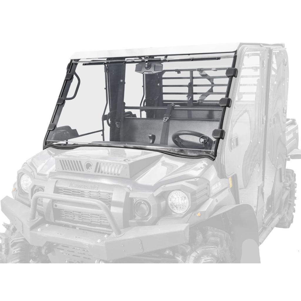 SuperATV Kawasaki Mule Pro Scratch - Resistant Full Windshield - MojoMotoSport.com