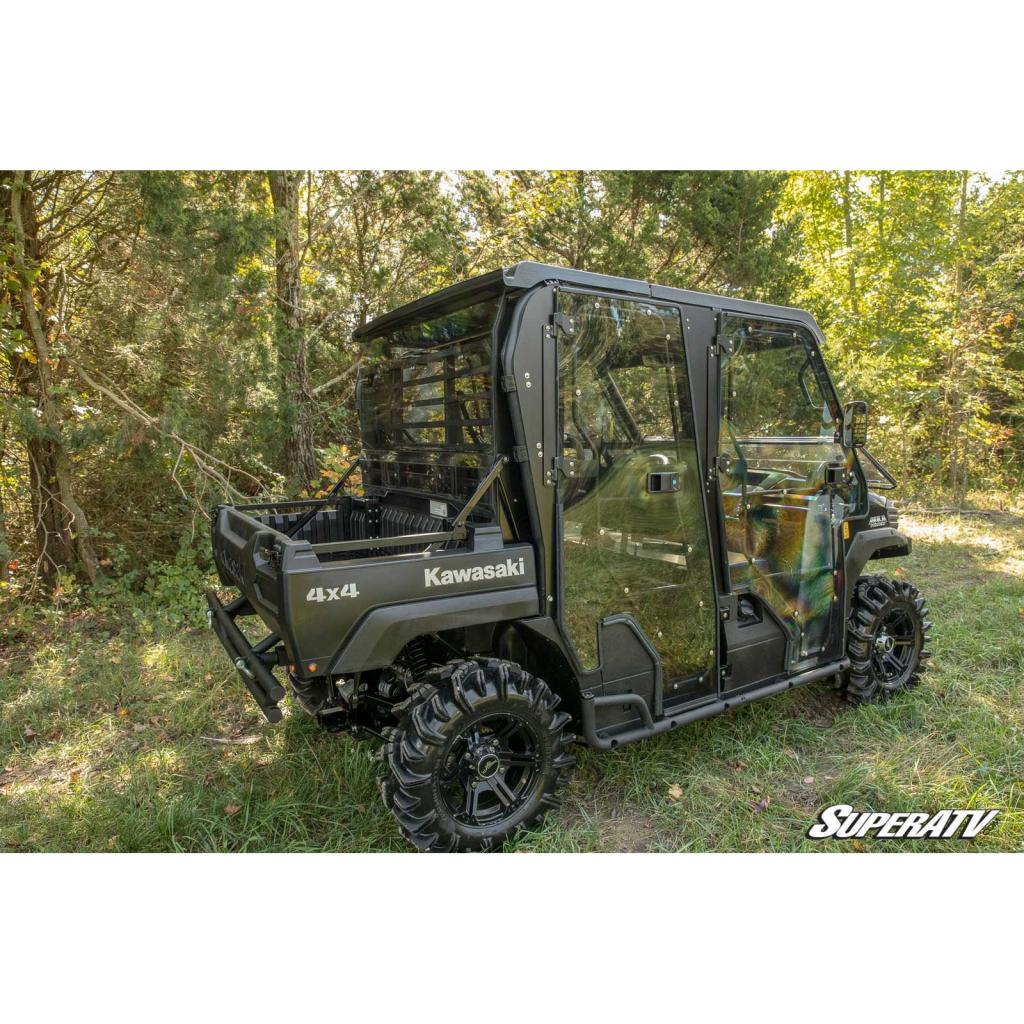 SuperATV Kawasaki Mule Pro Scratch - Resistant Rear Windshield - MojoMotoSport.com