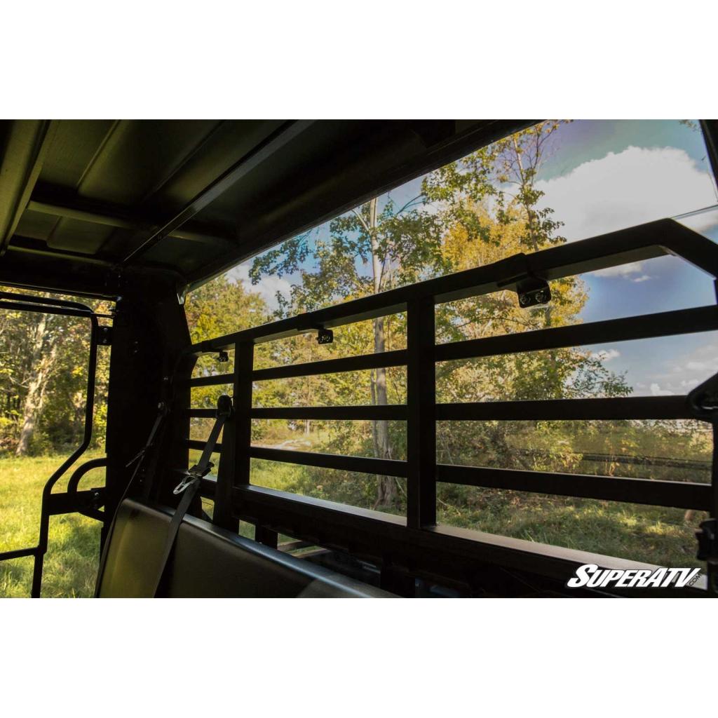 SuperATV Kawasaki Mule Pro Scratch - Resistant Rear Windshield - MojoMotoSport.com