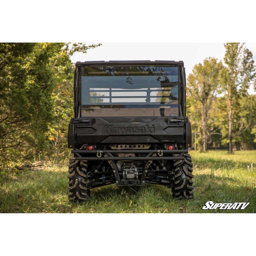 SuperATV Kawasaki Mule Pro Scratch - Resistant Rear Windshield - MojoMotoSport.com