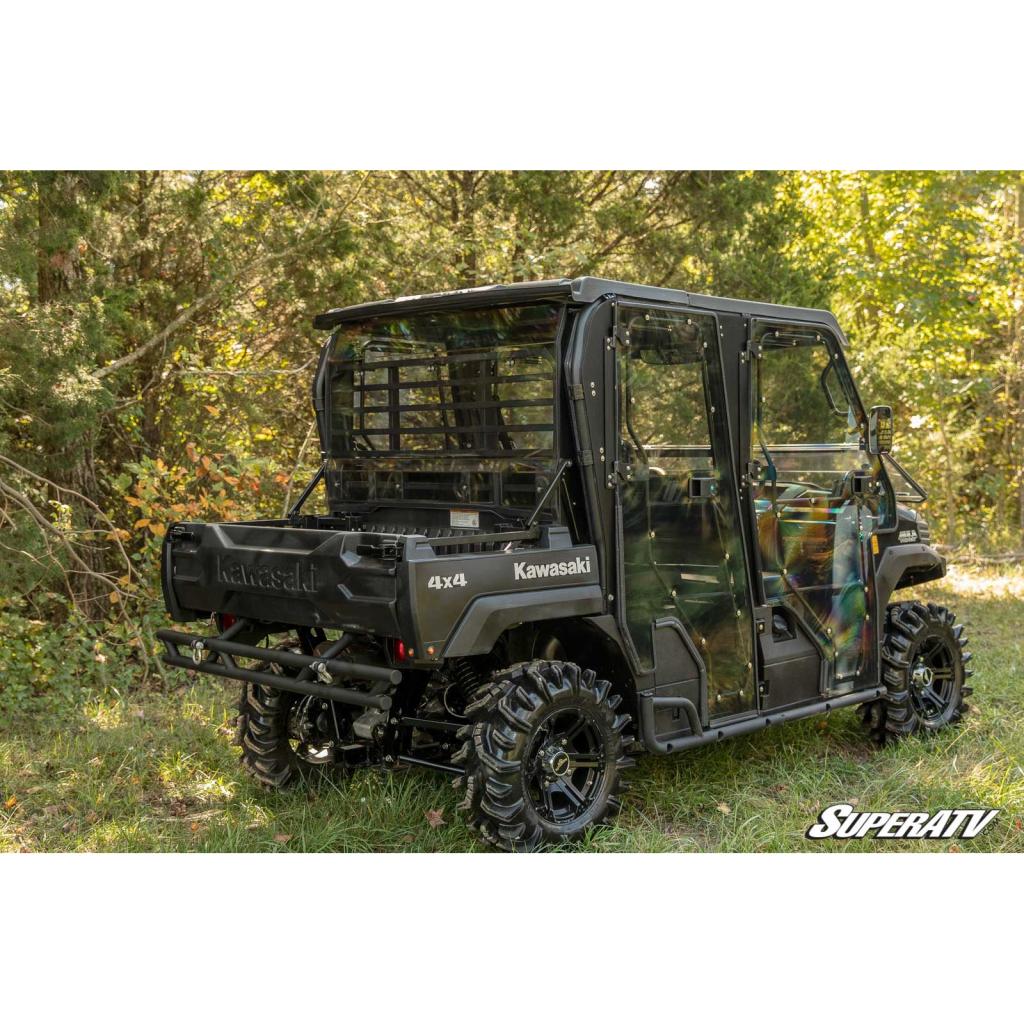 SuperATV Kawasaki Mule Pro Scratch - Resistant Rear Windshield - MojoMotoSport.com