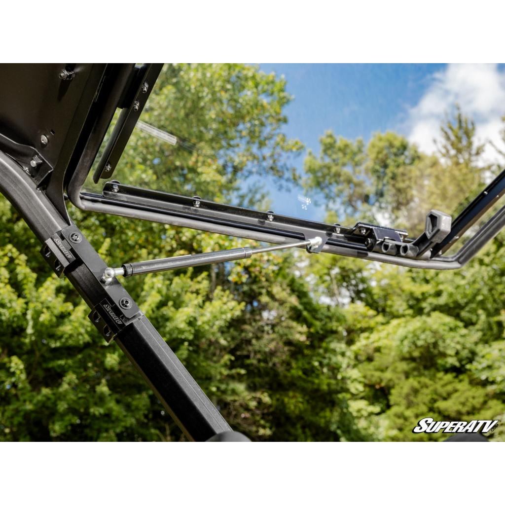 SuperATV Kawasaki Ridge Scratch - Resistant Flip Windshield - MojoMotoSport.com