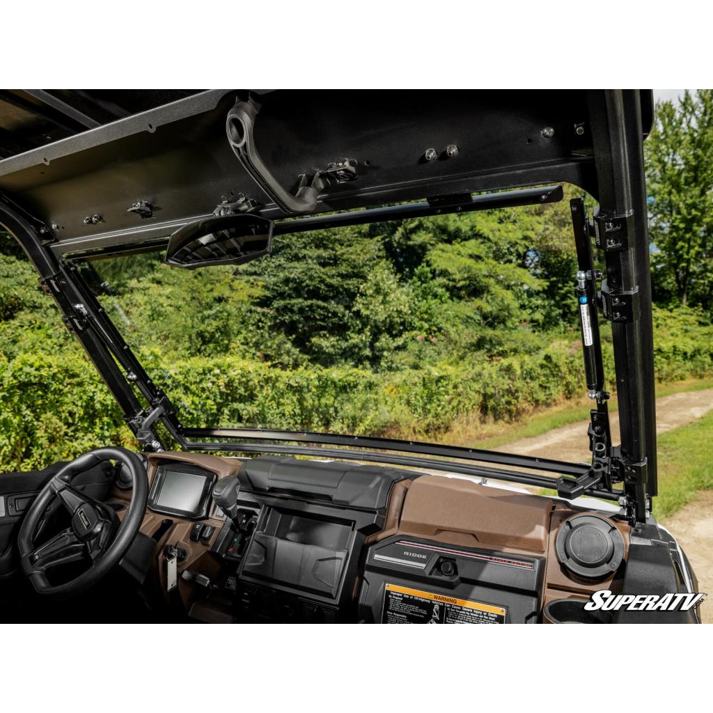 SuperATV Kawasaki Ridge Scratch - Resistant Flip Windshield - MojoMotoSport.com