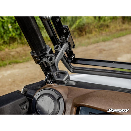 SuperATV Kawasaki Ridge Scratch - Resistant Flip Windshield - MojoMotoSport.com