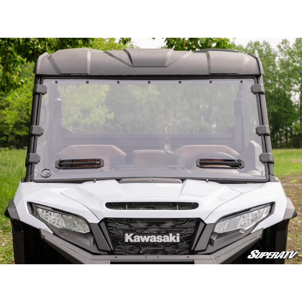 SuperATV Kawasaki Ridge Scratch - Resistant Vented Full Windshield - MojoMotoSport.com