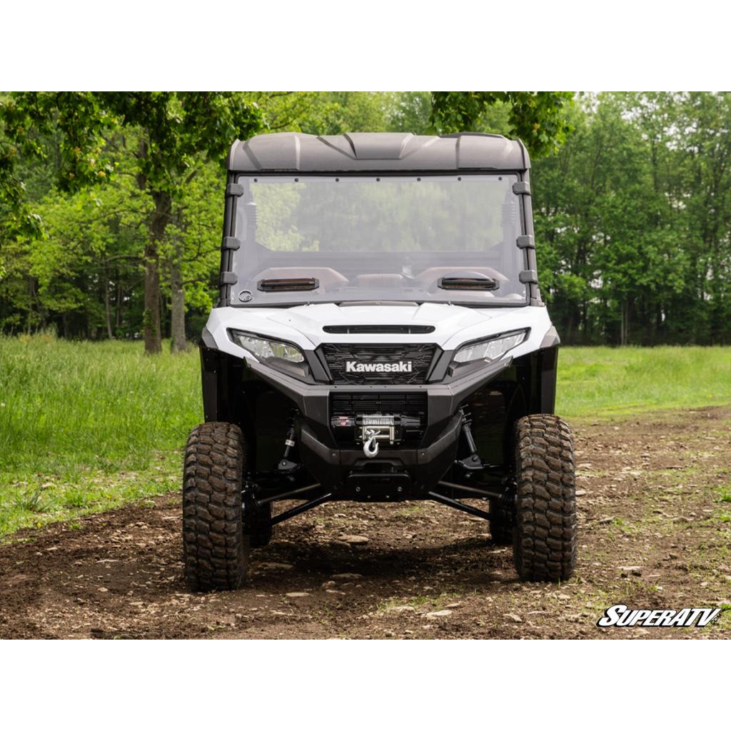 SuperATV Kawasaki Ridge Scratch - Resistant Vented Full Windshield - MojoMotoSport.com