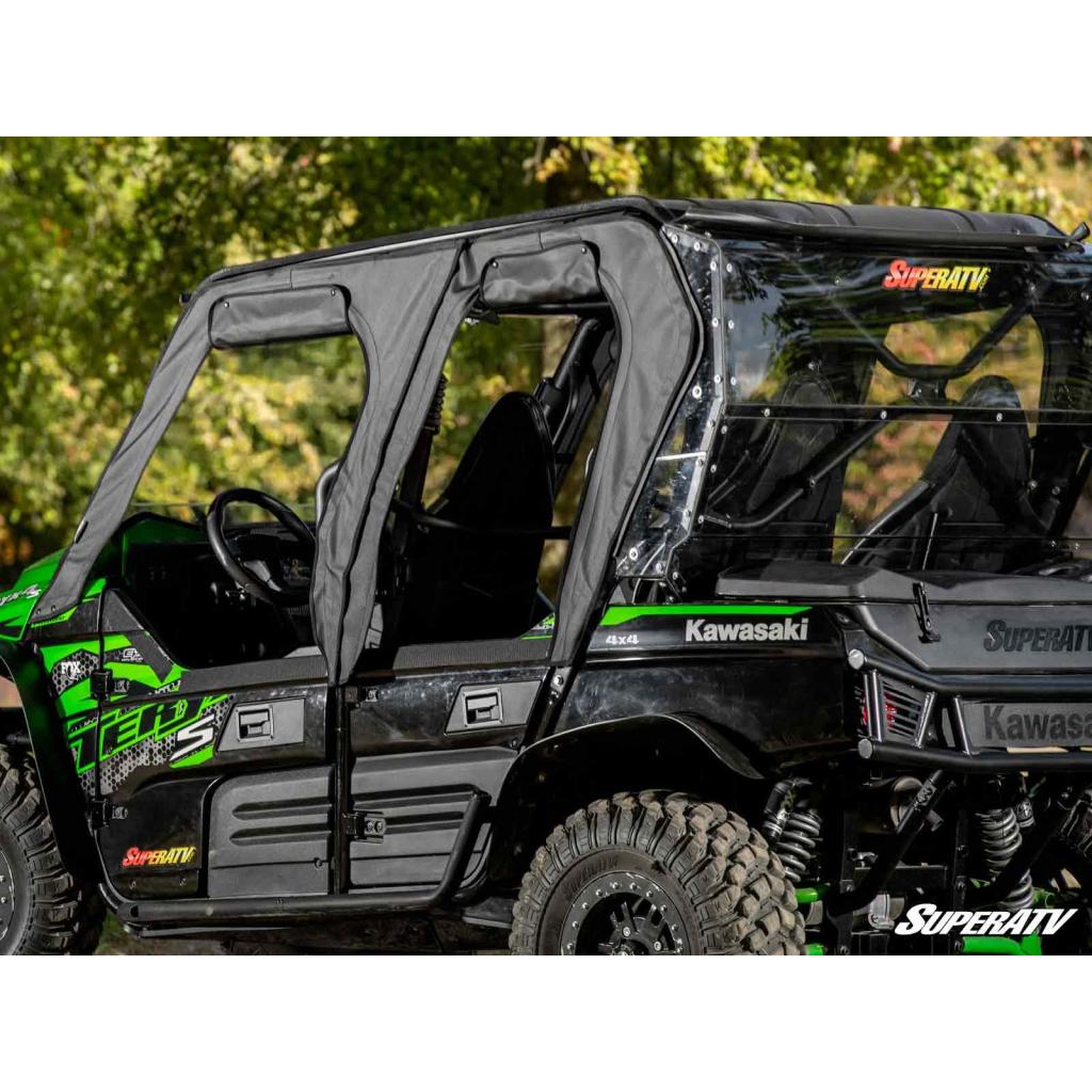 SuperATV Kawasaki Teryx 4 Primal Soft Cab Enclosure Upper Doors - MojoMotoSport.com