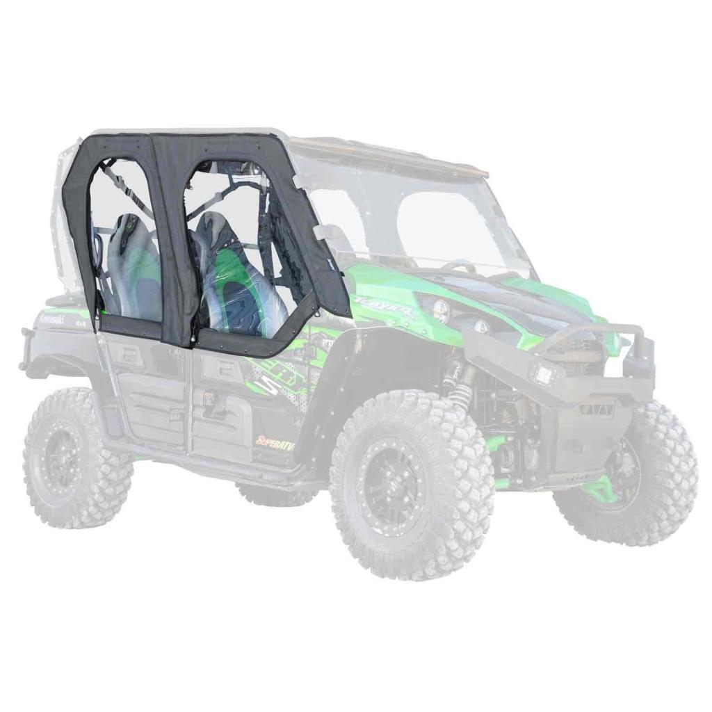 SuperATV Kawasaki Teryx 4 Primal Soft Cab Enclosure Upper Doors - MojoMotoSport.com