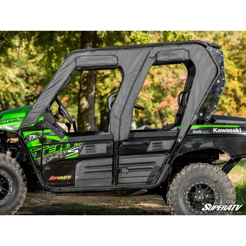 SuperATV Kawasaki Teryx 4 Primal Soft Cab Enclosure Upper Doors - MojoMotoSport.com