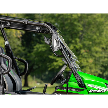 SuperATV Kawasaki Teryx 750 / 800 Scratch Resistant Flip Windshield - MojoMotoSport.com