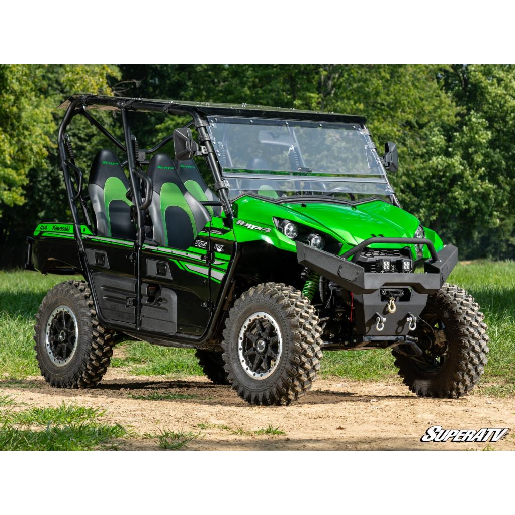 SuperATV Kawasaki Teryx 750 / 800 Scratch Resistant Flip Windshield - MojoMotoSport.com