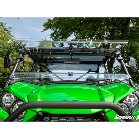 SuperATV Kawasaki Teryx 750 / 800 Scratch Resistant Flip Windshield - MojoMotoSport.com
