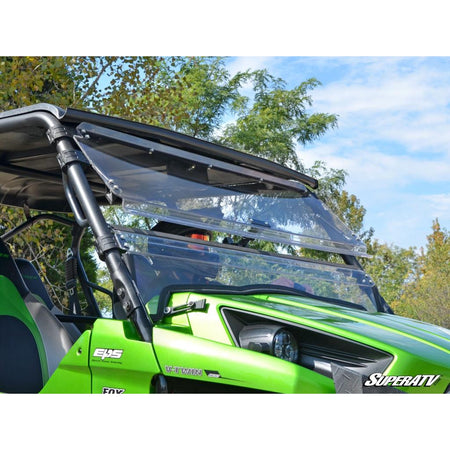 SuperATV Kawasaki Teryx 750 / 800 Scratch Resistant Flip Windshield - MojoMotoSport.com