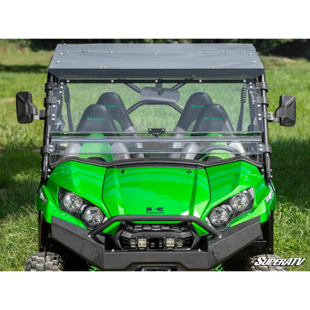SuperATV Kawasaki Teryx 750 / 800 Scratch Resistant Flip Windshield - MojoMotoSport.com