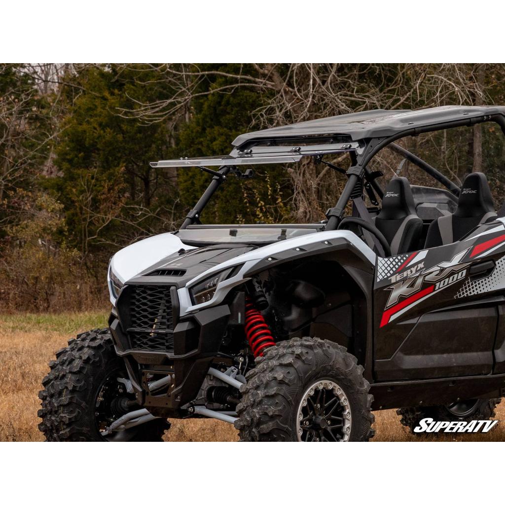 SuperATV Kawasaki Teryx KRX 1000 Flip Windshield - MojoMotoSport.com