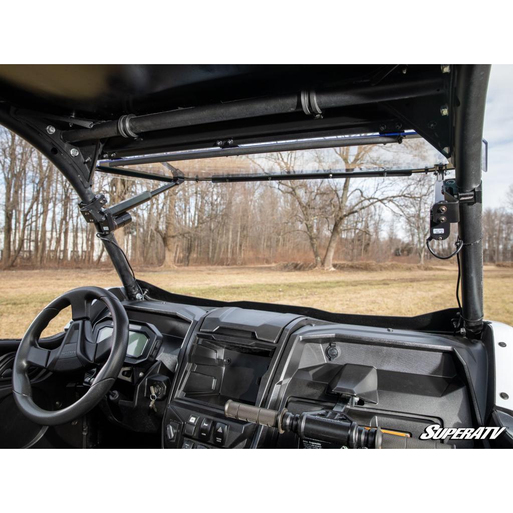 SuperATV Kawasaki Teryx KRX 1000 MaxDrive Power Flip Windshield - MojoMotoSport.com