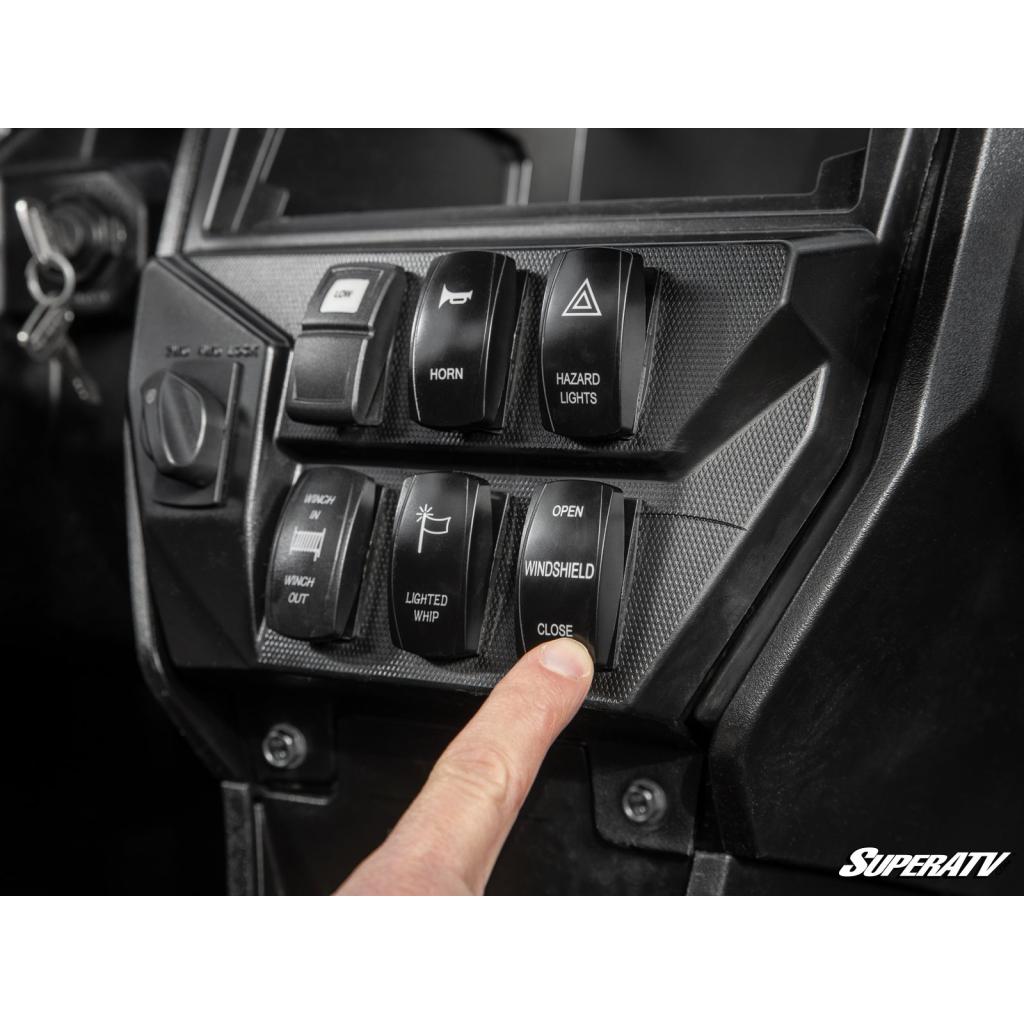 SuperATV Kawasaki Teryx KRX 1000 MaxDrive Power Flip Windshield - MojoMotoSport.com