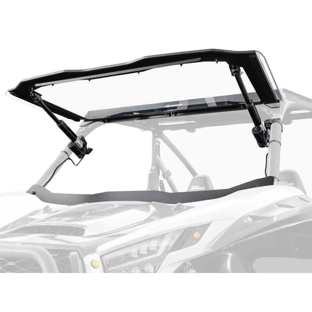 SuperATV Kawasaki Teryx KRX 1000 MaxDrive Power Flip Windshield - MojoMotoSport.com