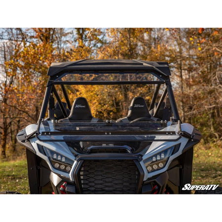 SuperATV Kawasaki Teryx KRX 1000 Scratch Resistant Flip Down Windshield - MojoMotoSport.com
